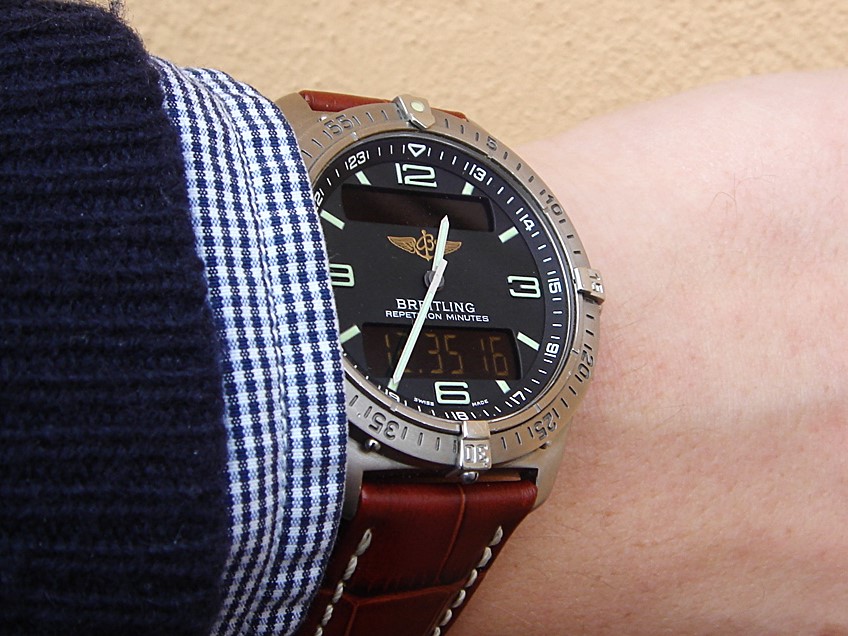 breitling aerospace leather strap